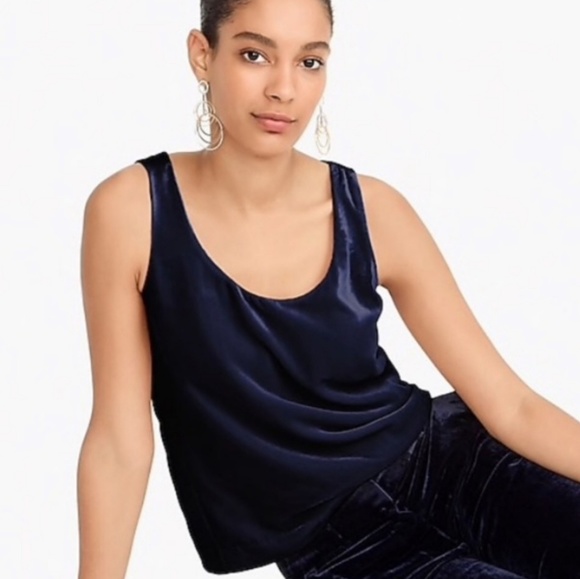 J. Crew Tops - J. Crew velvet tank top